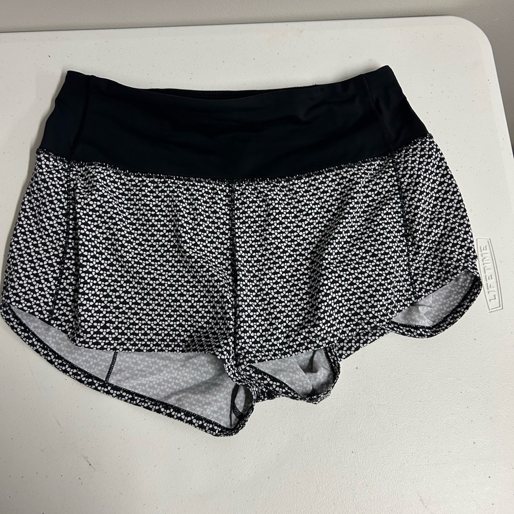 Lululemon Athletica Black and White Athletic Shorts